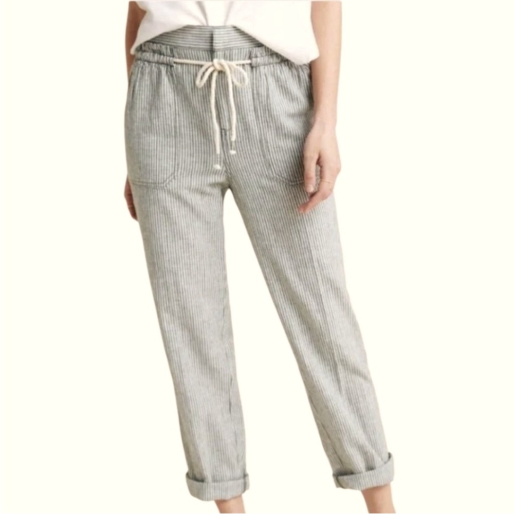 Anthropologie pants Seashore Linen Blend Striped - Picture 2 of 12